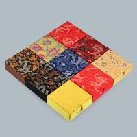 Cardboard Bracelet Box with Cloth Square mixed colors Sold By Lot