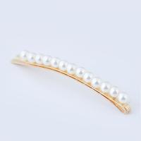 Hair Slide, Tibetan Style, with ABS Plastic Pearl, rose gold color plated, different styles for choice & for woman, lead & cadmium free, 80x8mm, Sold By PC