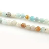 Amazonit Beads, Runde, forskellig størrelse for valg, Hole:Ca. 1mm, Solgt Per Ca. 15 inch Strand