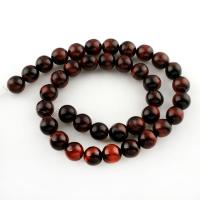 Tigerauge Perlen, rund, natürlich, verschiedene Größen vorhanden, rot, verkauft per ca. 15 ZollInch Strang
