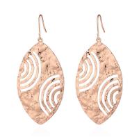 Brass Drop Earring stainless steel post pin Leaf plated for woman & hollow nickel lead & cadmium free Sold By Pair