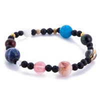 Bracelets de pierres précieuses, pierre gemme, avec Perle en alliage de zinc & lave volcanique, Placage de couleur d'or, pour femme, Vendu par Environ 7.3 pouce brin