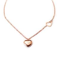 Edelstahl Schmuck Halskette, mit Verlängerungskettchen von 2inch, Herz, plattiert, unterschiedliche Länge der Wahl & Oval-Kette & für Frau, keine, 8mm, 11mm, verkauft von Strang