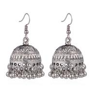 Tibetan Style Drop Earrings, iron earring hook, antique silver color plated, vintage & for woman, lead & cadmium free, 26x37mm, Sold By Pair