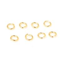 Messing geöffnete Sprung -Ring-, vergoldet, verschiedene Größen vorhanden, frei von Nickel, Blei & Kadmium, ca. 100PCs/Tasche, verkauft von Tasche