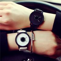 Unisex Wrist Watch, Stainless Steel, with PU Leather & Glass, plated, more colors for choice, 38mm, Length:Approx 9.4 Inch, Sold By PC