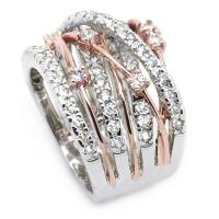 Zinc Alloy Finger Ring plated & for woman & with rhinestone nickel lead & cadmium free Sold By PC