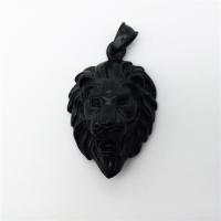 Stainless Steel Animal Pendants, Lion, plated, blacken, more colors for choice, 28x43mm, Hole:Approx 2-4mm, Sold By PC