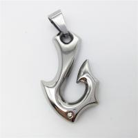 Bijoux pendentifs en acier inoxydable , Feu, avec strass, 26x44mm, Trou:Environ 2-4mm, Vendu par PC