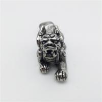 Stainless Steel Animal Pendants Fabulous Wild Beast blacken Approx 2-4mm Sold By PC