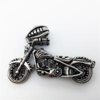 Jóias Pingentes de aço inoxidável, motocicleta, escurecer, 44x25mm, Buraco:Aprox 2-4mm, vendido por PC