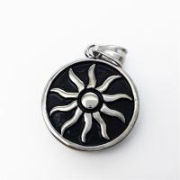 Stainless Steel Pendants, blacken, 26x32mm, Hole:Approx 2-4mm, Sold By PC