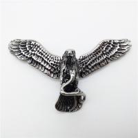 Stainless Steel Animal Pendants, Eagle, double-hole & blacken, 84x50mm, Hole:Approx 2-4mm, Sold By PC