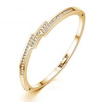 Zinc Alloy Bangle plated for woman & with rhinestone lead & cadmium free Inner Approx 60mm Sold Per Approx 7.4 Inch Strand