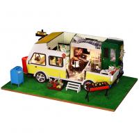 деревянный Соберите дом игрушка, DIY & разные стили для выбора, 335x220x130mm, продается PC