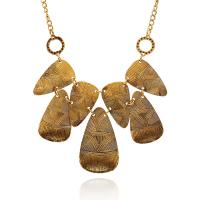 Zinc Alloy smykker halskæde, antik guld farve forgyldt, twist oval kæde & for kvinde, bly & cadmium fri, Solgt Per Ca. 19.6 inch Strand