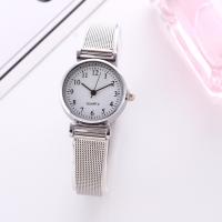 Women Wrist Watch Zinc Alloy with Glass Chinese watch movement nickel lead & cadmium free waterproofless & for woman silver color plated 40mm Approx 9.5 Inch Sold By Lot