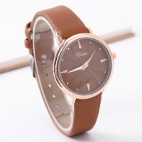 Women Wrist Watch Zinc Alloy with PU Leather & Glass Chinese watch movement nickel lead & cadmium free waterproofless & for woman rose gold color plated 40mm Approx 9.5 Inch Sold By Lot