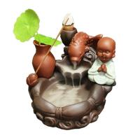 Backflow Incense Burner, Porcelain, different styles for choice, 120x110x110mm, Sold By PC