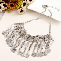 Zinc Alloy Jewelry Necklace with 5cm extender chain antique silver color plated Unisex & twist oval chain lead & cadmium free Sold Per Approx 17.7 Inch Strand
