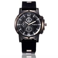 Pánské náramkové hodinky, Silikon, s slitina zinku volbou & Sklo, pro muže, více barev na výběr, nikl, olovo a kadmium zdarma, 47mm, 24mm, Délka Cca 10.5 inch, Prodáno By PC