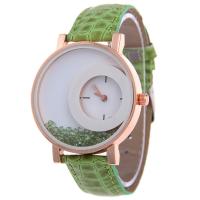 Women Wrist Watch PU Leather with zinc alloy dial & Glass Seed Beads & Glass plated for woman nickel lead & cadmium free 40mm 20mm Length Approx 9.5 Inch Sold By PC