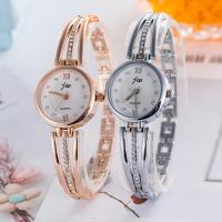 Women Watch Bracelet Zinc Alloy with Glass Chinese watch movement nickel lead & cadmium free for woman & with rhinestone plated 25mm 12mm Approx 7.5 Inch  Sold By PC