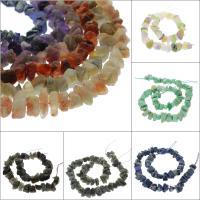 Perles de pierres précieuses mixtes, pierre gemme, pepite, différents matériaux pour le choix, 12x13x4mm-25x24x20mm, Trou:Environ 1mm, Vendu par Environ 15.7 pouce brin
