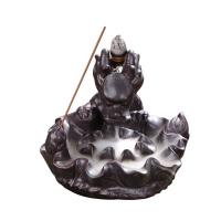 Backflow Incense Burner, Porcelain, Dragon, 120x115x100mm, Sold By PC