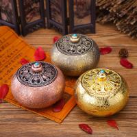 Tibetan Style Incense Burner, plated, more colors for choice, 98x70mm, Sold By PC