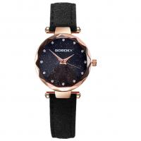 Women Wrist Watch PU Leather with zinc alloy dial & Glass rose gold color plated for woman & with rhinestone lead & cadmium free Length Approx 8.5 Inch Sold By PC