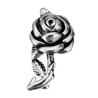 Stainless Steel Flower Pendant blacken Approx Sold By PC