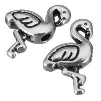 Tibetan Style Animal Beads, Bird, antique silver color plated, nickel, lead & cadmium free, 8x12x3mm, Hole:Approx 1.5mm, 100PCs/Lot, Sold By Lot