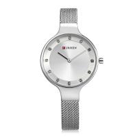 CURREN® Women Jewelry Watch Zinc Alloy with Glass & Stainless Steel plated Life water resistant & for woman & with rhinestone 36mm Length Approx 8.6 Inch Sold By PC