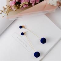 Zinc Alloy Drop Earring with Plush iron post pin gold color plated for woman lead & cadmium free Sold By Pair