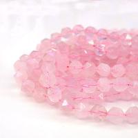 Natürliche Rosenquarz Perlen, poliert, DIY & verschiedene Größen vorhanden, Rosa, Bohrung:ca. 1mm, verkauft von Strang