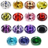 Cubic Zirconia Cabochons, different size for choice & rivoli back, mixed colors, 15PCs/Bag, Sold By Bag