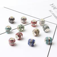 Zinc Alloy European Beads silver color plated & epoxy gel & without troll nickel lead & cadmium free Approx 5mm Sold By Lot