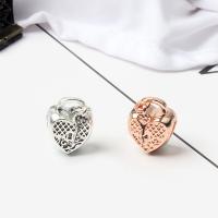 Zinc Alloy European Beads Heart plated without troll nickel lead & cadmium free Approx 5mm Sold By Lot