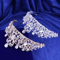 Bridal Tiaras Zinc Alloy with Crystal plated for bridal & with rhinestone nickel lead & cadmium free Sold By PC