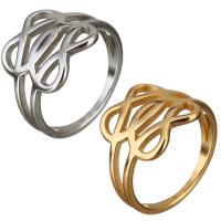 Stainless Steel Finger Ring Heart plated & for woman 13mm Sold By PC