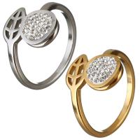 Rhinestone нержавеющей стали палец кольцо, нержавеющая сталь, с клей, Другое покрытие, разный размер для выбора & Женский, Много цветов для выбора, 14mm, продается PC