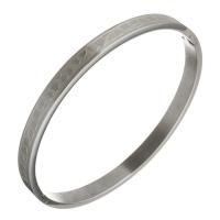 Stainless Steel Bangle, for woman, original color, 6mm, Inner Diameter:Approx 63x54mm, Sold By PC