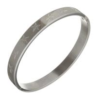 Stainless Steel Bangle for woman original color 8mm Inner Approx Sold By PC