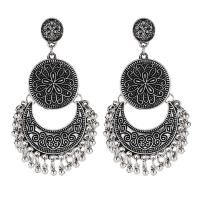Tibetan Style Drop Earrings, plated, for woman, more colors for choice, nickel, lead & cadmium free, 36x70mm, Sold By Pair