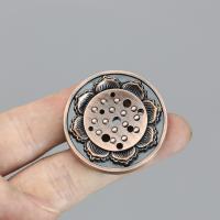 Traditional Ceramic Inserted Burner Incense Seat, Tibetan Style, plated, more colors for choice, nickel, lead & cadmium free, 35mm, 1.7mm, 2.2mm, 2.8mm, Sold By PC