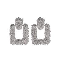 Zinc Alloy Drop Earrings plated for woman nickel lead & cadmium free 55mm Sold By Pair