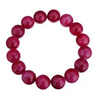 Pale Brown Jade Bracelet, Round, different size for choice, red, Length:Approx 8 Inch, 10Strands/Lot, Sold By Lot