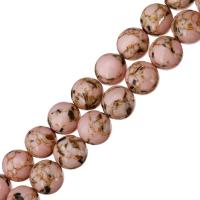 Pintado de Jade grânulos, miçangas, Roda, tamanho diferente para a escolha, rosa claro, Buraco:Aprox 0.5-1.5mm, vendido para Aprox 16 inchaltura Strand