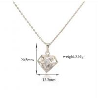Cubic Zirconia Brass Pendants platinum plated with cubic zirconia Sold By PC